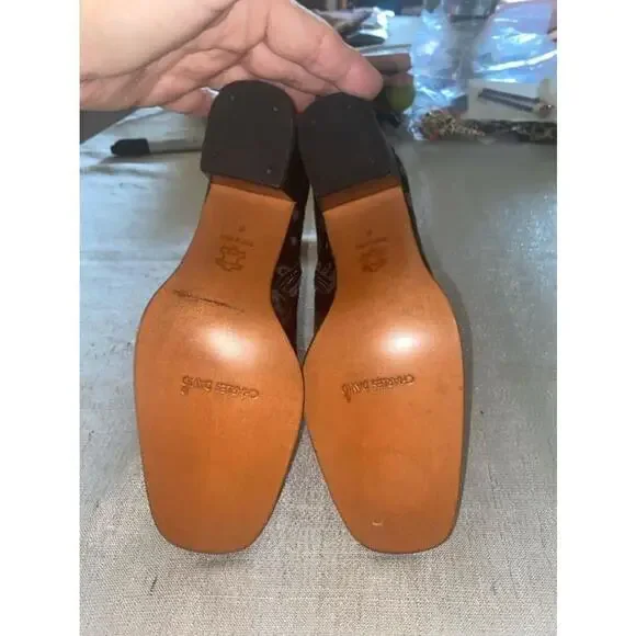 Women's Charles David Black Leather Boots Size 6 - Picture 10 of 11